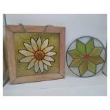 2 stained glass pictures