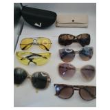 7 sunglasses 2 cases