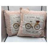 2 new Fall themed throw pillows
