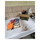 Large lot of calendar towels, aprons, and hot
