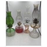 Glass oil lamps 14-18" size range