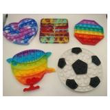 5 different pop it fidget toys