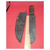 Unmarked 8" Hunting knife with sheath
