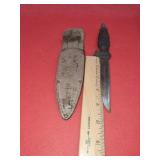 Unmarked 4 1/2" Hunting knife with sheath