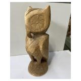 Hand carved wooden owl