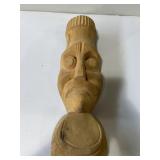 Hand carved wooden totem mask