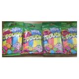 Box of 12 face twisters sour candy dough