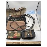 Array of purses in nice shape and new handbag