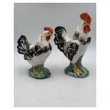 7-10" #2396 ceramic rooster figurines, vintage