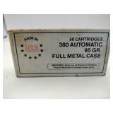 Winchester  380 auto FMC 50 rounds