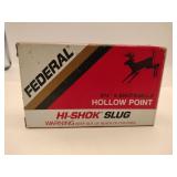 Federal 12 gauge hollow point slug five shells