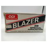 CCI Blazer 38 special JHP ammo 47 rounds