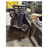 antique cast iron corn sheller and stretcher tool