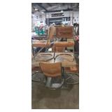 Chromecraft dinning table with 6 matching