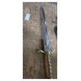 Coyote cutlery, short sword with brass guard and