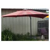 Large 10ft diameter offset patio umbrella. Sun