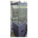 This outdoor tall propane patio heater looks to