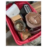 Kitchen appliance lot with toaster, coffee maker,