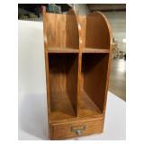 wooden desktop organizer
