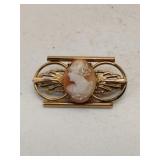 Amco 1/20 10K goldfilled  Cameo brooch