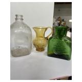 Kanawha Glass company carafe, amber glass