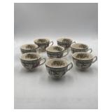Johnson Bros The Friendly Village teacups, 8 total