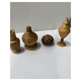 Turned wood art pieces
