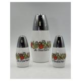 Gemco salt, pepper, and sugar shakers in the