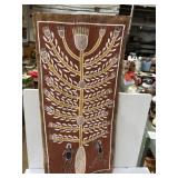 Wood bark painting