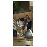 Empty coin holders and desk light
