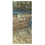 18 compartment nut and bolt storge with contents