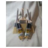 3 Wooster Paint Brushes 2"-3" Plus Two Tubes of