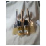 3 Wooster Paint Brushes 2"-3" Plus Two Tubes of