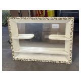 21x27 gold/cream framed shadow box mirror