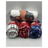 4 new plush blankets
