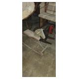Wooden and metal frame rocking horses