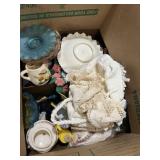Trinkets, Pottery, Glassware & Crochet Doilies