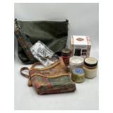 Star projector nightlight, candles, handbags, &