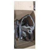 trailer winch with rope and hook