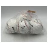 Autographed baseball and 3 softballs