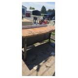 Metal frame shop table