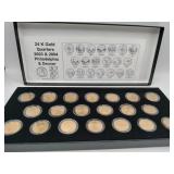 2003 & 2004 P & D 24K gold-plated quarter set 20