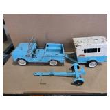 Nylint Bronco with Camper and Boat Trailer