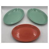 3 Fiesta oval platters