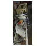 Wooden Rolling baby crib and , stroll-o-chair