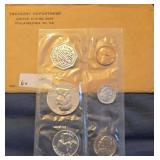Silver 1960 uncirculated Philadelphia mint proof