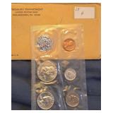 Silver 1963 uncirculated Philadelphia mint proof