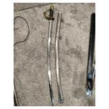 Replica Civil war cavalry sword saber w/scabbard.