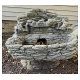 Outdoor concrete fountain. Comes in 3 pieces.