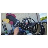 Chicken hanging basket made from a full size car